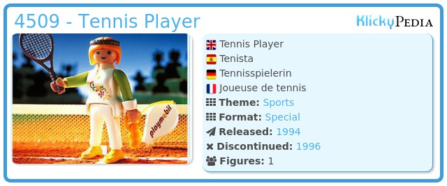 Playmobil 4509 - Tennis Player