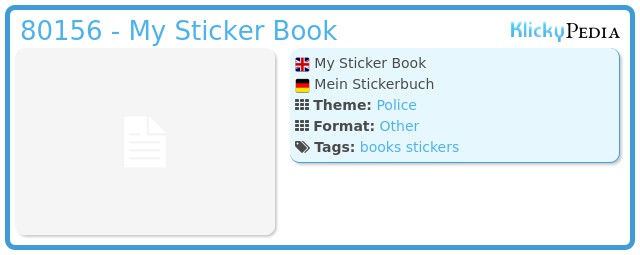 Playmobil 80156 - My Sticker Book