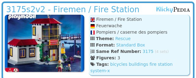 Playmobil 3175s2v2 - Firemen / Fire Station