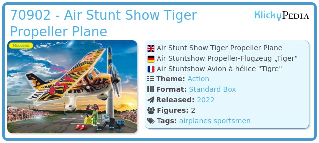 Playmobil 70902 - Air Stunt Show Tiger Propeller Plane