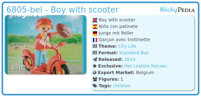 Playmobil 6805-bel - Boy with scooter