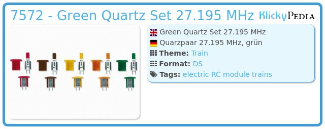 Playmobil 7572 - Green Quartz Set 27.195 MHz