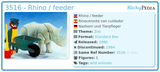Playmobil 3516 - Rhino / feeder