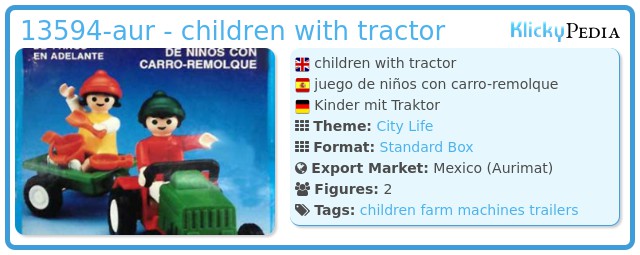 Playmobil 13594-aur - children with tractor