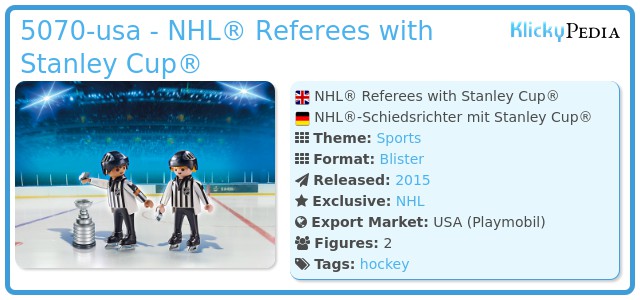 Playmobil 5070-usa - NHL® Referees with Stanley Cup®