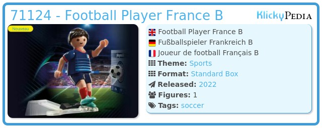 Playmobil 71124 - Football Player France B