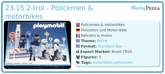 Playmobil 23.15.2-trol - Policemen & motorbikes