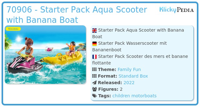 Playmobil 70906 - Starter Pack Aqua Scooter with Banana Boat