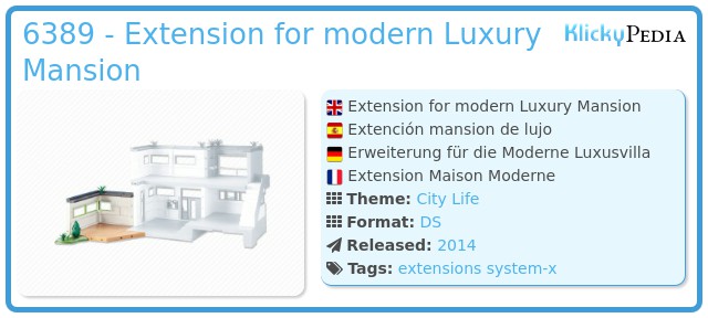 Playmobil 6389 - Extension for modern Luxury Mansion