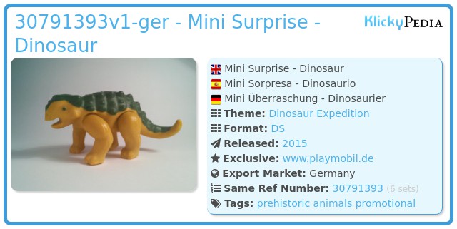 Playmobil 30791393v1-ger - Mini Surprise - Dinosaur