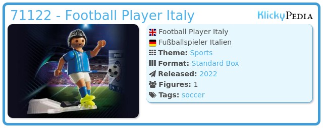 Playmobil 71122 - Football Player Italy