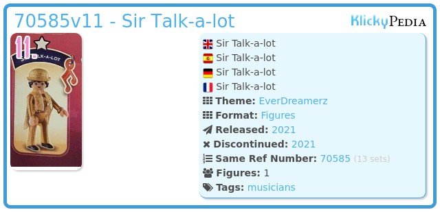 Playmobil 70585v11 - Sir Talk-a-lot
