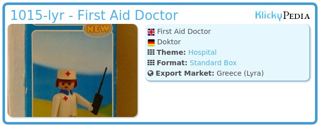 Playmobil 1015-lyr - First Aid Doctor