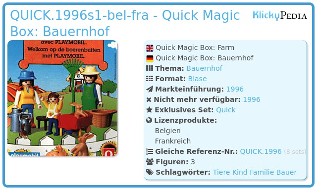 Playmobil QUICK.1996s1-bel-fra - Quick Magic Box: Bauernhof