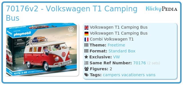 Playmobil 70176v2 - Volkswagen T1 Camping Bus