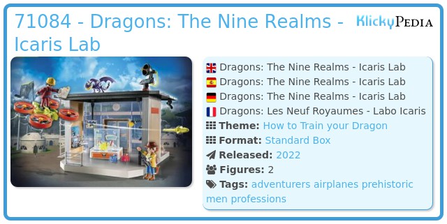 Playmobil 71084 - Dragons: The Nine Realms - Icaris Lab