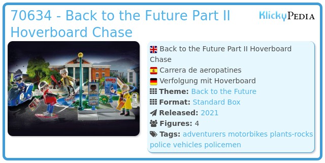Playmobil 70634 - Back to the Future Part II Hoverboard Chase