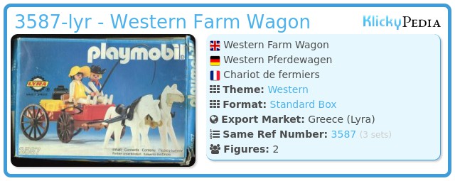 Playmobil 3587-lyr - Western Farm Wagon