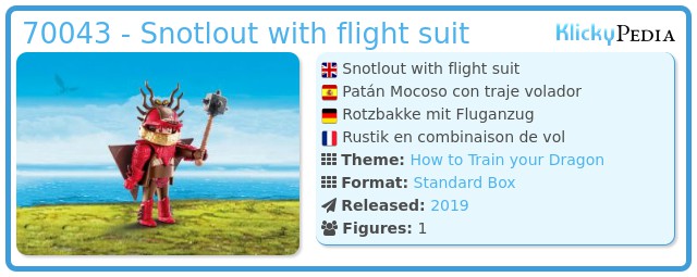 Playmobil 70043 - Snotlout with flight suit
