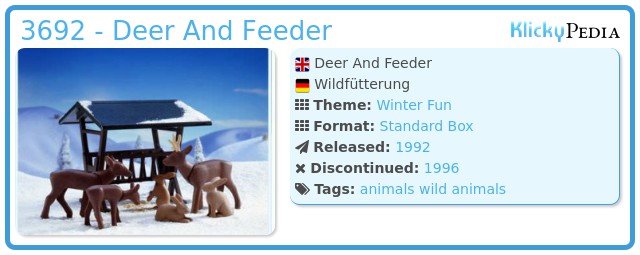 Playmobil 3692 - Deer And Feeder