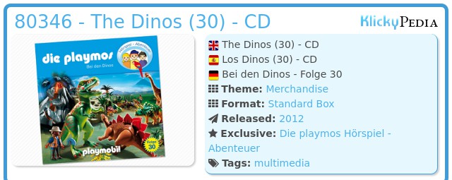 Playmobil 80346 - The Dinos (30) - CD