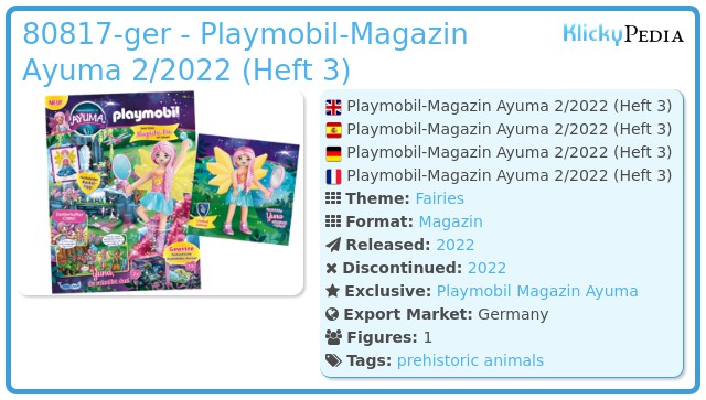 Playmobil 80817-ger - Playmobil-Magazin Ayuma 3/2022 (Heft 3)