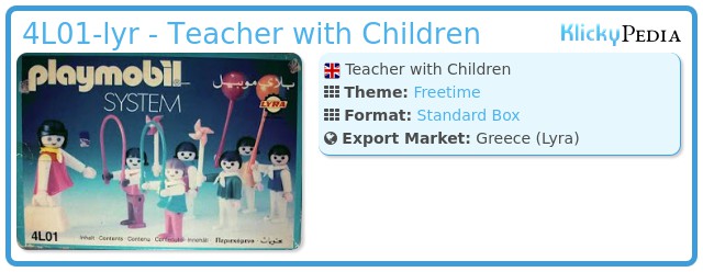 Playmobil 4L01-lyr - Teacher with Children