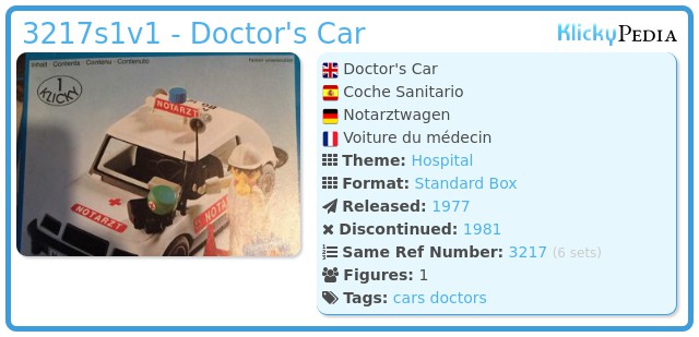 Playmobil 3217s1v1 - Doctor's Car