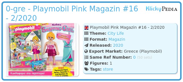 Playmobil 0-gre - Playmobil Pink Magazin #16 - 2/2020