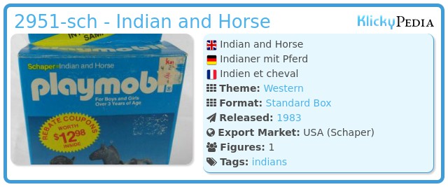 Playmobil 2951-sch - Indian and Horse