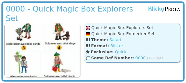 Playmobil 0000 - Quick Magic Box Explorers Set