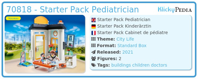 Playmobil 70818 - Starter Pack Pediatrician