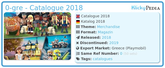 Playmobil 0-gre - Catalogue 2018