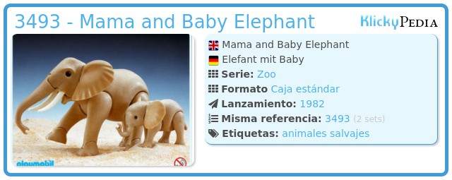 Playmobil 3493 - Mama and Baby Elephant