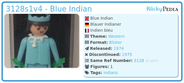 Playmobil 3128s1v4 - Blue Indian