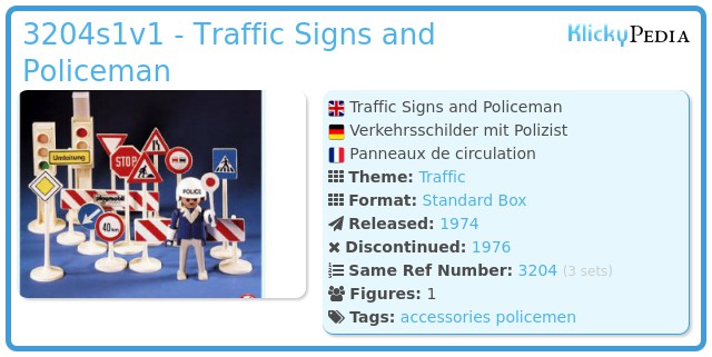 Playmobil 3204s1v1 - Traffic Signs and Policeman