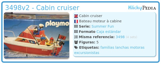 Playmobil 3498v2 - Cabin cruiser