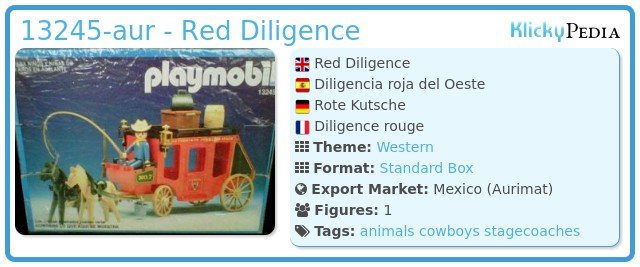 Playmobil 13245-aur - Red Diligence