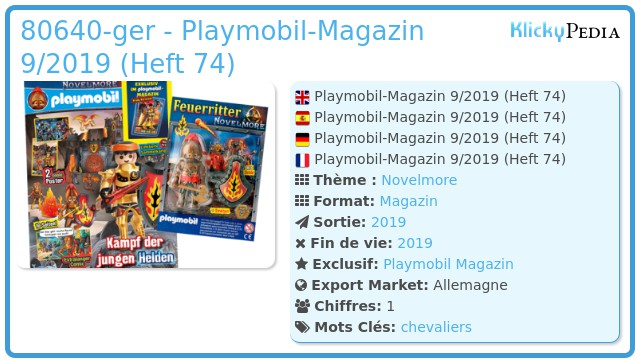 Playmobil 80640-ger - Playmobil - Magazin 9/2019 (Heft 74)