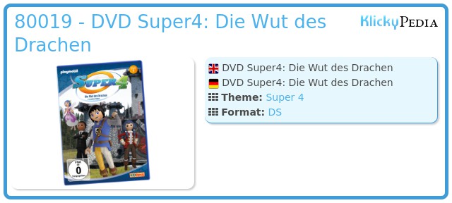 Playmobil 80019 - DVD Super4: Die Wut des Drachen