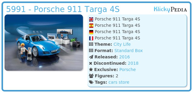Playmobil 5991 - Porsche 911 Targa 4S