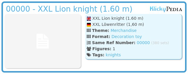 Playmobil 00000 - XXL Lion knight (1.60 m)