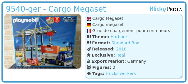 Playmobil 9540-ger - Cargo Megaset