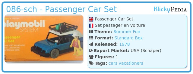 Playmobil 086-sch - Passenger Car Set