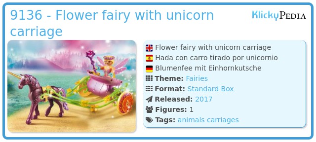 Playmobil 9136 - Flower fairy with unicorn carriage