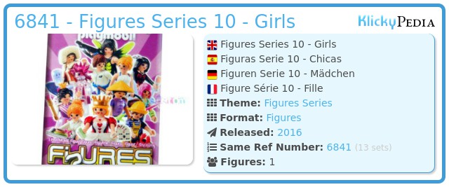 6 Playmobil 6841" serie 10" princesa "nuevo 
