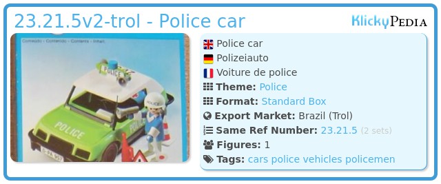 Playmobil 23.21.5v2-trol - Police car