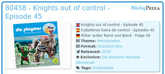 Playmobil 80458 - Knights out of control - Episode 45