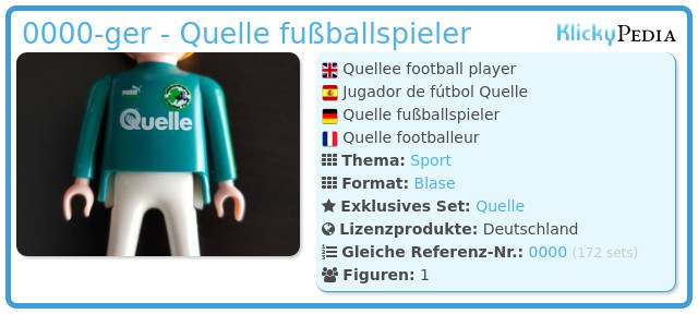 Playmobil 0000-ger - Quelle fußballspieler