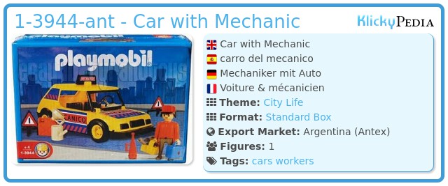 Playmobil 1-3944-ant - Car with Mechanic